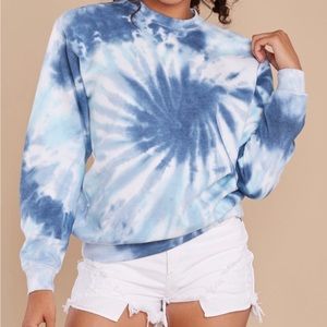 Blue tie-dye sweatshirt, new without tags.